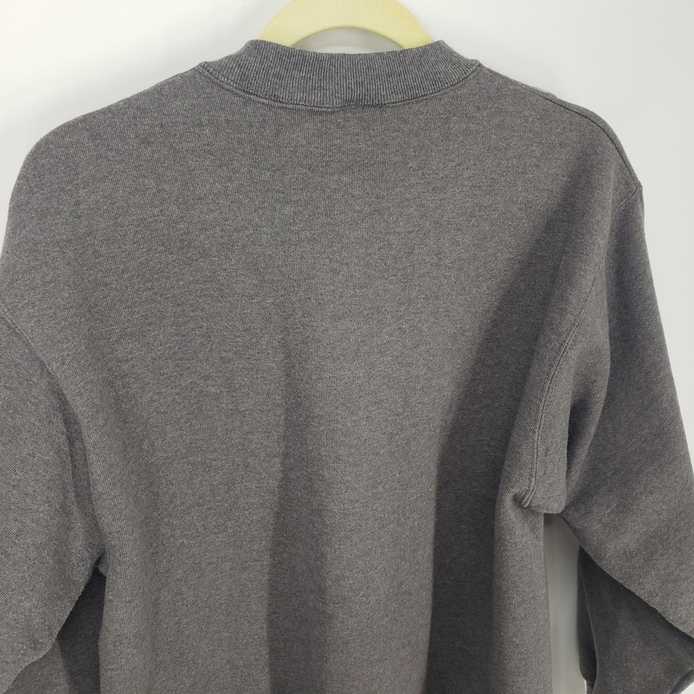 Vintage 90s Hanes Floral Rose Sweatshirt Womens Large Gray Glitter Crew Neck USA - Picture 6 of 9